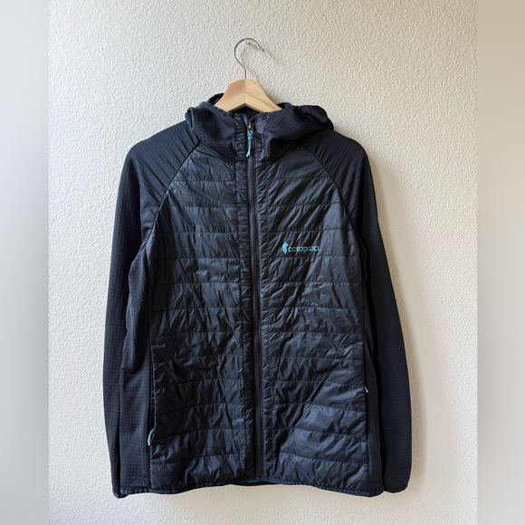 cotopaxi Jackets & Blazers - Cotopaxi Charcoal Hooded Jacket with Teal Details
